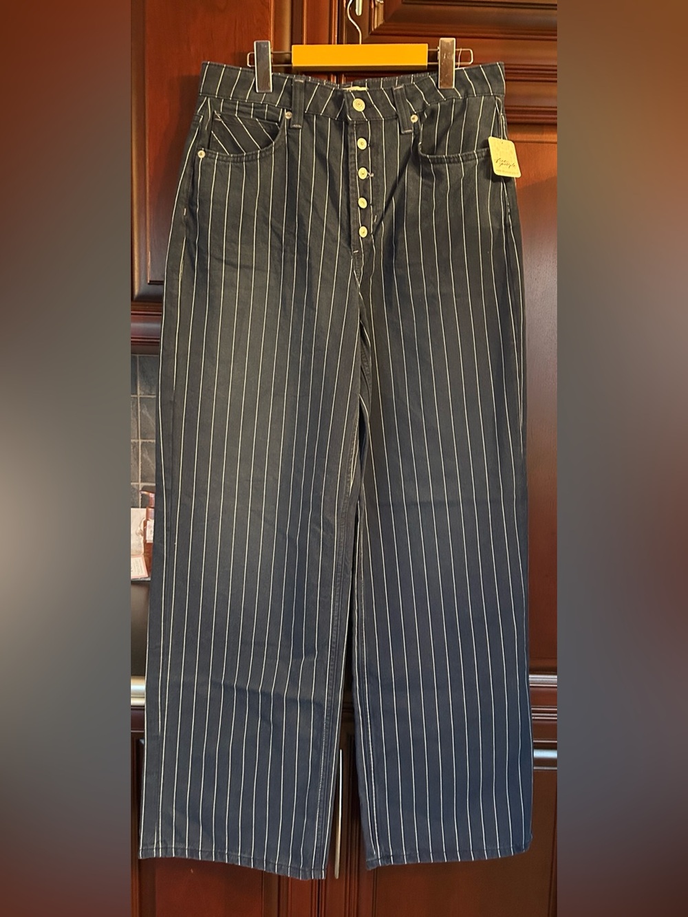 FREE PEOPLE x We The Free Nia Striped Boyfriend Jeans size 28 - Picture 5 of 9